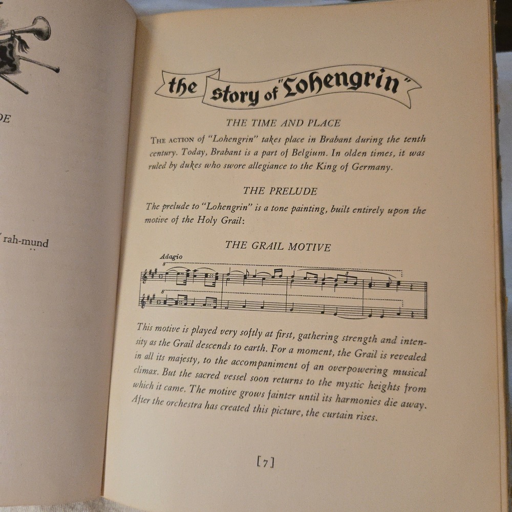 VTG Wagner Opera Book 1938 Grosset & Dunlap Lohengrin Blue Illustrated USA GUC - Picture 10 of 14